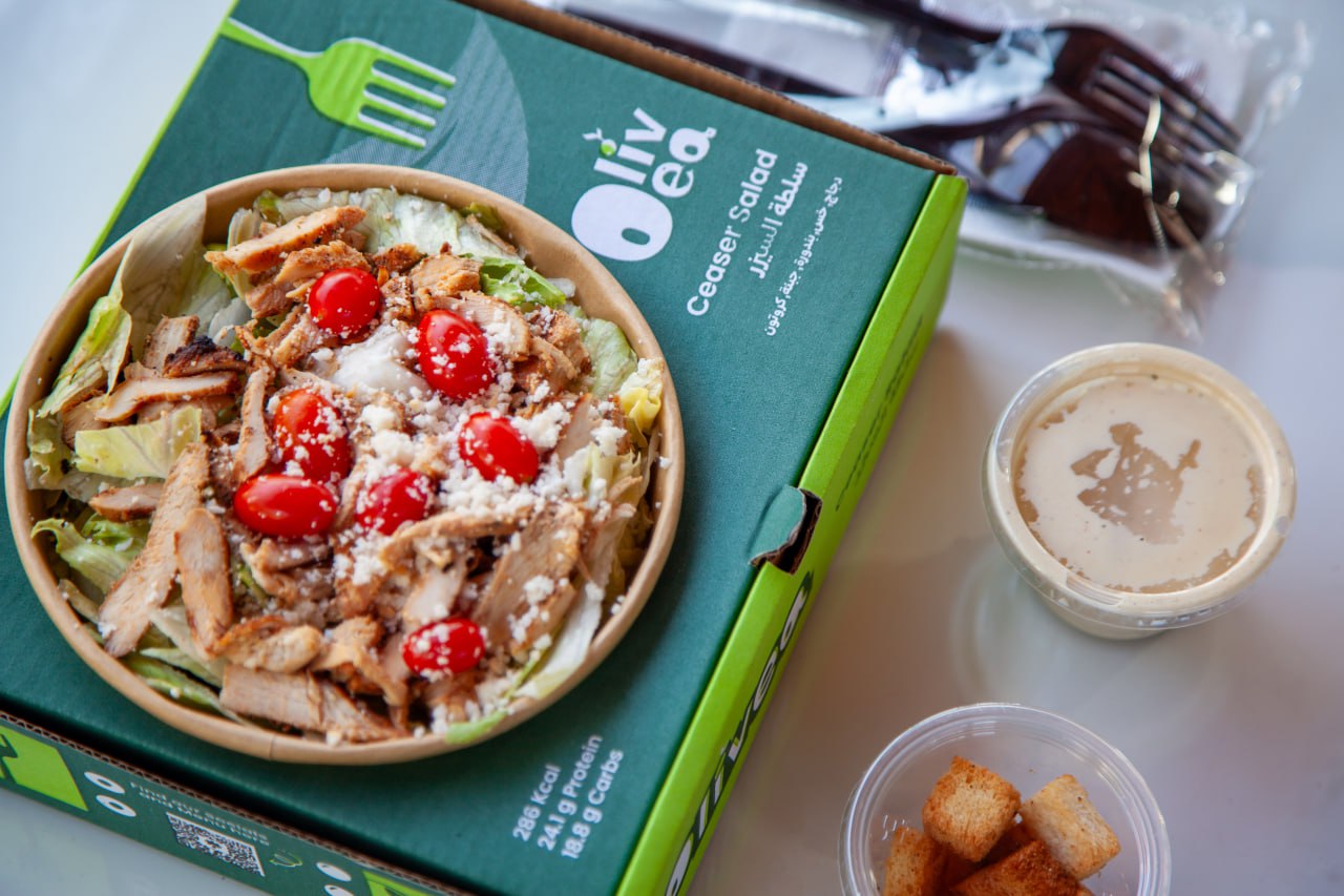 Salad served in packaging